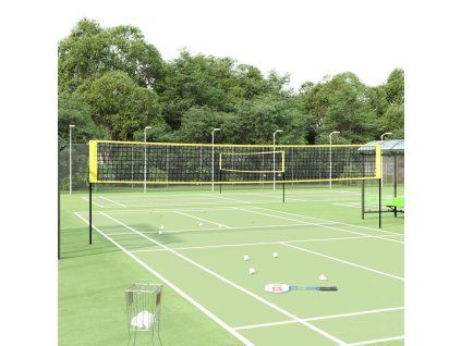 Bedmintonová sieť žltá a čierna 600x155 cm PE látka