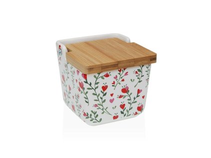 Soľnička s vrchnákom Versa Lover Keramický 8,8 x 8,5 x 8,8 cm