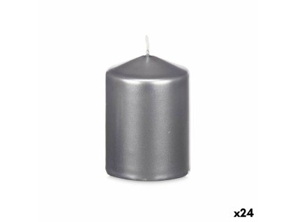 Sviečka Striebristý 7 x 10 x 7 cm (24 kusov)