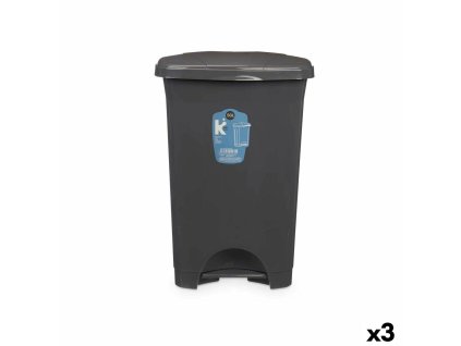 Kôš s pedálom Antracit Plastické 50 L (3 kusov)