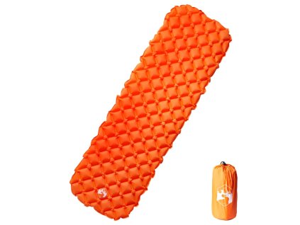 Nafukovací kempingový matrac 1 osoba oranžový 190x58x6 cm