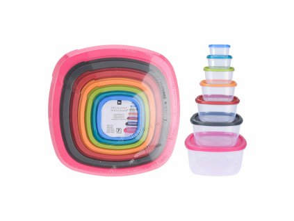 Sada stohovateľných hermeticky uzatvárateľných kuchynských nádob Excellent Houseware 911000160 7 kusov