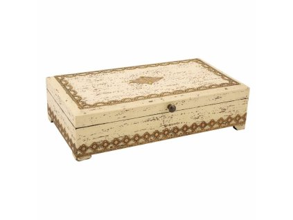 Šperkovnica Alexandra House Living Krém Mangové drevo 18 x 9 x 33 cm
