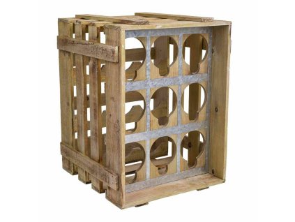 Stojan na fľaše Alexandra House Living Prírodná Jedľové drevo 32 x 43 x 33 cm 9 fliaš Box