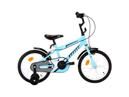 Detský bicykel 16 palcový čierny a modrý