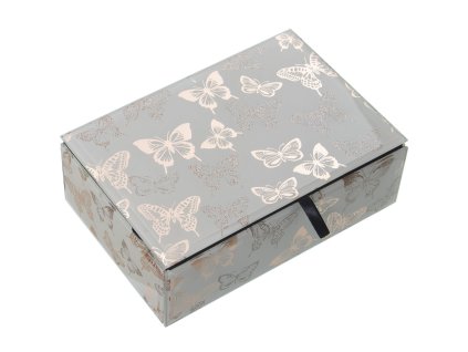 Šperkovnica Alexandra House Living Biela Sklo 20 x 7 x 13 cm