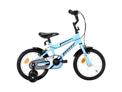 Detský bicykel 14 palcový čierny a modrý