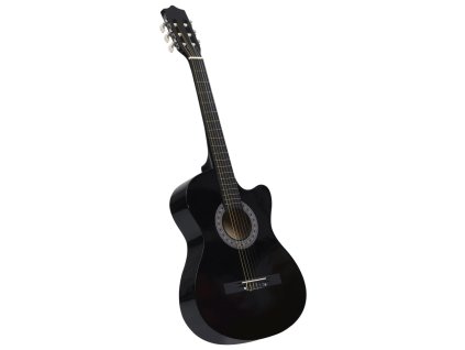 Folková klasická gitara s výrezom so 6 strunami