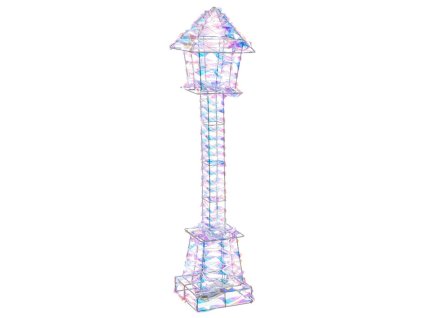 Svetelná dekorácia Striebristý Pouličná lampa 13 x 13 x 58 cm