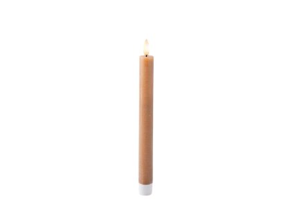 LED Sviečka Lumineo Gaštanová Ø 2,2 x 24,5 cm Efekt plameňa 2 kusov