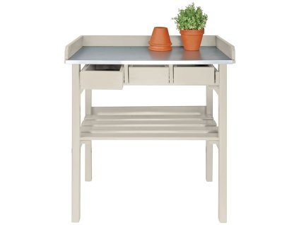 Esschert Design Záhradný pracovný stôl, biely CF29W