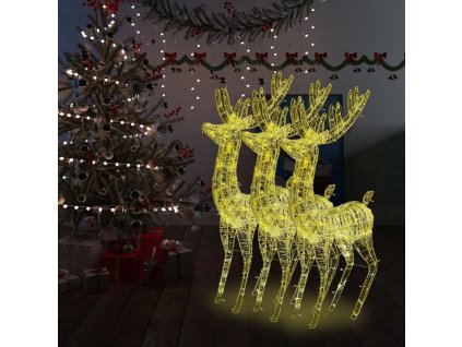 VidaXL XXL Akrylové vianočné soby 250 LED 3 ks 180 cm teplé biele