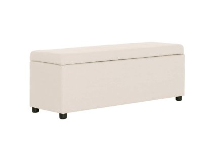 Lavica s úložným priestorom 116 cm krémová polyester