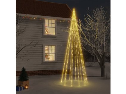 VidaXL Vianočný stromček so špicom 732 teplých bielych LED 500 cm