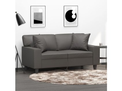 VidaXL Dekoratívne vankúše 2 ks sivé 40x40 cm umelá koža