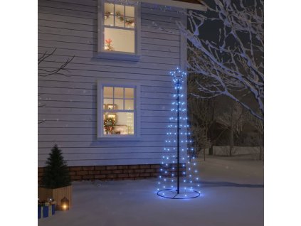 VidaXL Vianočný stromček, kužeľ 108 LED, modré svetlo 70x180 cm