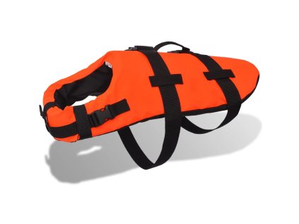 VidaXL Záchranná vesta pre psa, M, oranžová