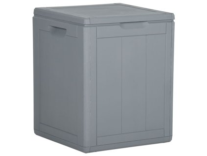 Záhradný úložný box 90 l, sivý, PP ratan