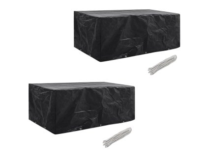 Obaly na záhradný nábytok pre 8 osôb 2 ks 229x113 cm, 10 očiek