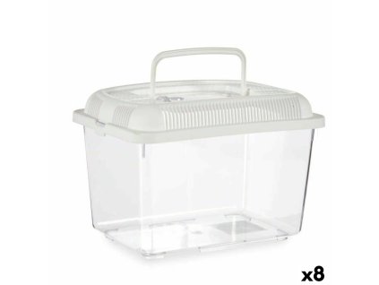 Akvárium S rukoväťou Veľký Biela Plastické 7 L 20 x 20 x 30 cm (8 kusov)
