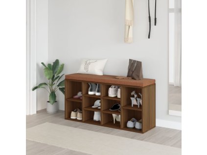 Lavica na topánky hnedý dub 103x30x48 cm spracované drevo