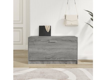 Lavica na topánky sivá sonoma 80x24x45 cm spracované drevo