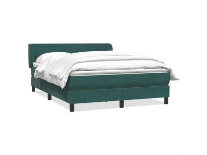 vidaXL Posteľný rám boxsping s matracom tmavozelený 160x210 cm zamat
