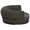 Ergonomický matrac pre psa 75x53 cm ľanový vzhľad flís tmavošedý