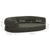 Ergonomický matrac pre psa 75x53 cm ľanový vzhľad flís tmavošedý