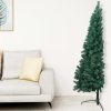Osvetlený umelý polovičný vianočný stromček+gule, zelený 120 cm