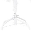 Osvetlený umelý vianočný stromček s guľami, biely 150 cm, PVC