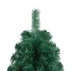 Osvetlený umelý polovičný vianočný stromček+gule, zelený 120 cm