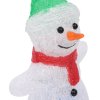 LED vianočná akrylová figúrka snehuliaka exteriér aj interiér 30 cm
