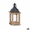 Lampa Čierna Prírodná Drevo 13 x 29 x 13 cm Mriežka (6 kusov)