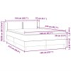 vidaXL Posteľný rám boxsping s matracom bledosivý 140x210 cm zamat