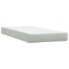 vidaXL Box Spring Posteľ s matracom Svetlosivá 90x210 cm Zamat