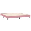 vidaXL Posteľný rám boxsping s matracmi ružová 200x220 cm zamat