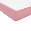 vidaXL Posteľný rám boxsping s matracmi ružová 200x220 cm zamat