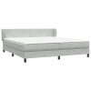 vidaXL Posteľný rám boxsping s matracmi svetlosivá 200x220 cm zamat