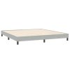 vidaXL Posteľný rám boxsping s matracmi svetlosivá 200x220 cm zamat