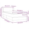 vidaXL Posteľný rám boxsping s matracom tmavomodrý 80x210 cm zamat
