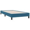 vidaXL Posteľný rám boxsping s matracom tmavomodrý 80x210 cm zamat