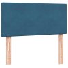 vidaXL Posteľný rám boxsping s matracom tmavomodrý 80x210 cm zamat