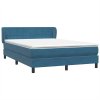 vidaXL Box Spring Posteľ s matracom Tmavomodrá 140x220 cm Zamat