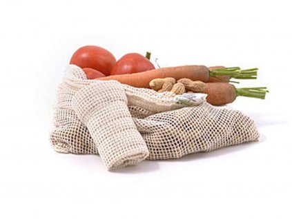 CASA ORGANICA Síťový sáček z biobavlny na ovoce a zeleninu – střední