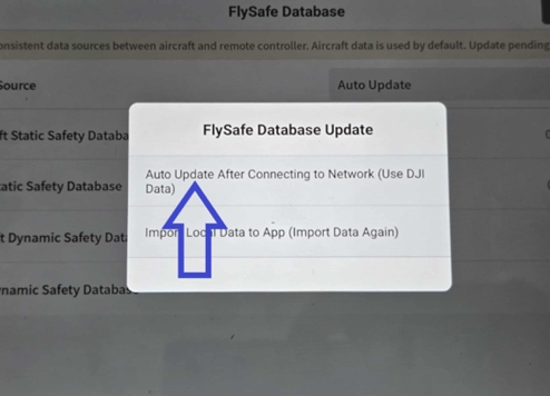 Aktualizace Flysafe database u dronu DJI Matrice 4 (T, E, D, TD)