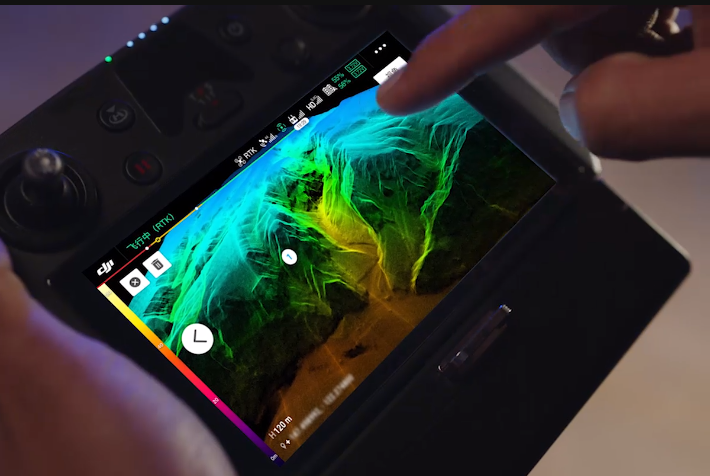 Ukázka ovládacího rozhraní lidaru DJI L1 pro drony DJI Enterprise