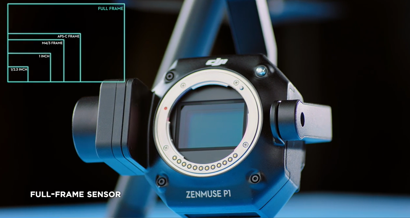 Velikost senzoru na kameře na drony DJI P1