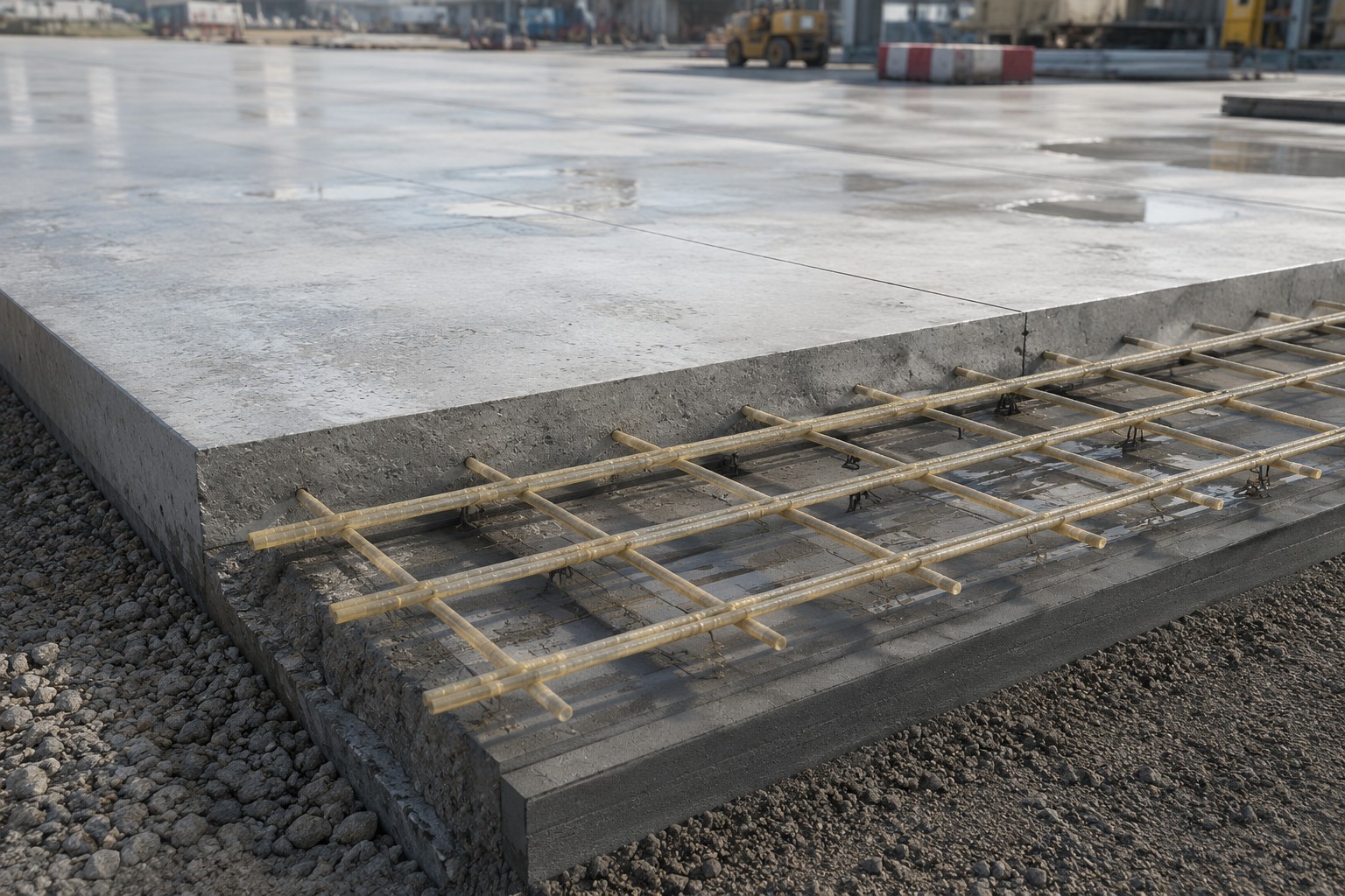 CGI vizualizácia cestných panelov s kompozitnou výstužou FiberoX