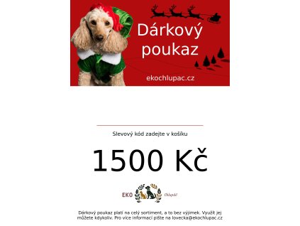 Dárkový poukaz vánoční 1500